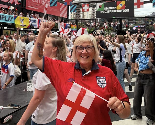 Julie McCauley, pictured, has played football all her life with women's teams such as Friends of Fulham and Wimbledon and said it's incredible to see the growth of the game