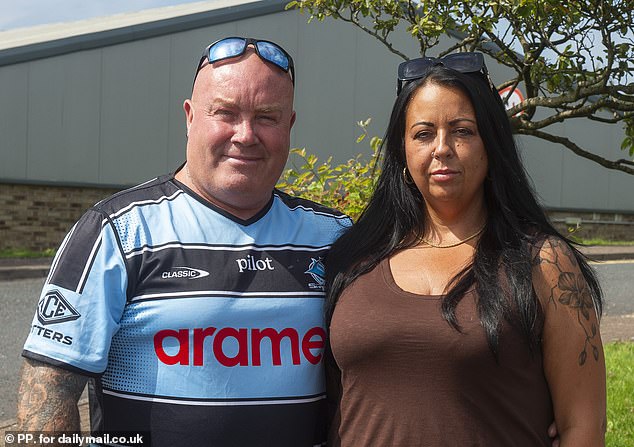 David Little, 60, and wife Claire, 47, (pictured) who run a tanning salon, have seen similar problems on the same estate