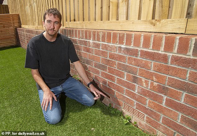 Dean said: 'When we moved in the garden was in a disgraceful state, it was just a patch of mud with standing pools of water.'