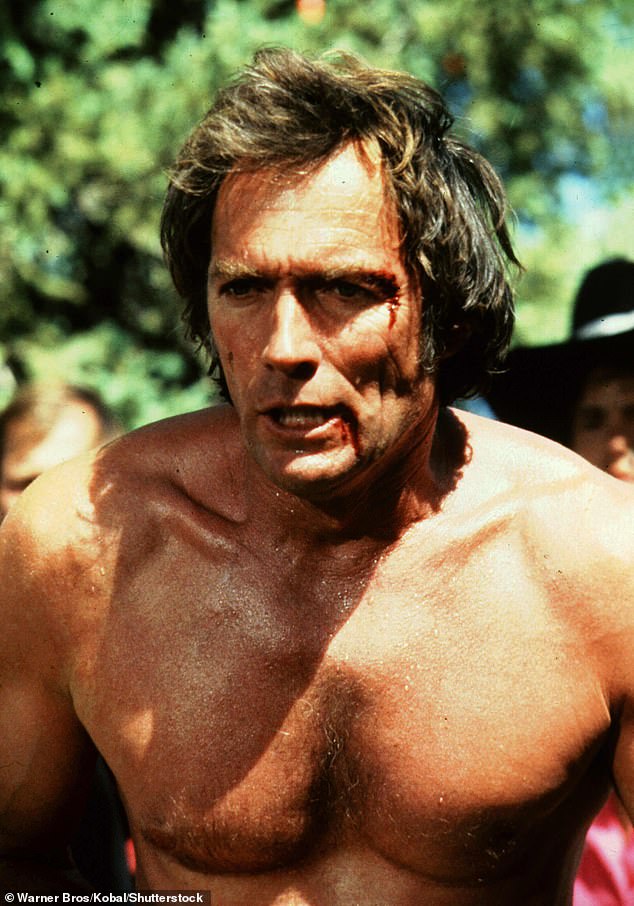 Eastwood's biographer Shawn Levy wrote that Eastwood is a 'lifelong gym rate and fitness freak.' Eastwood is pictured above in 1980