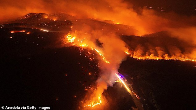 Fires broke out across the entire region over the weekend and showed no signs of stopping on Sunday evening