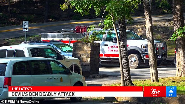 Police have cordoned off the section of the state park as the investigation continues