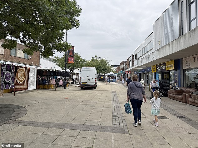 Picture showing Waterlooville high street in Hampshire where the Home Office wants to move asylum seekers into £250k flats