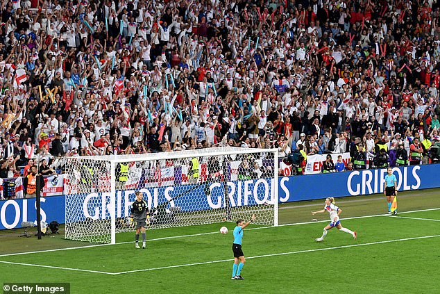 The Arsenal star has been criticised for her celebrations after scoring the winning penalty for England against Spain