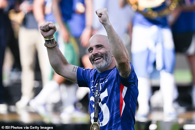 Last Wednesday, Hato's agent Humphry Nijman confirmed to De Telegraaf that the wonderkid is about to be in talks with the Blues. Pictured: Chelsea boss Enzo Maresca