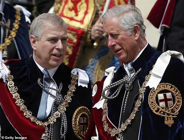 The royal brothers in 2015. Andrew is known to have a more distant relationship with his older brother, with Charles going as far to claim in 2019: 'The problem with my brother [Andrew] is that he wants to be me'