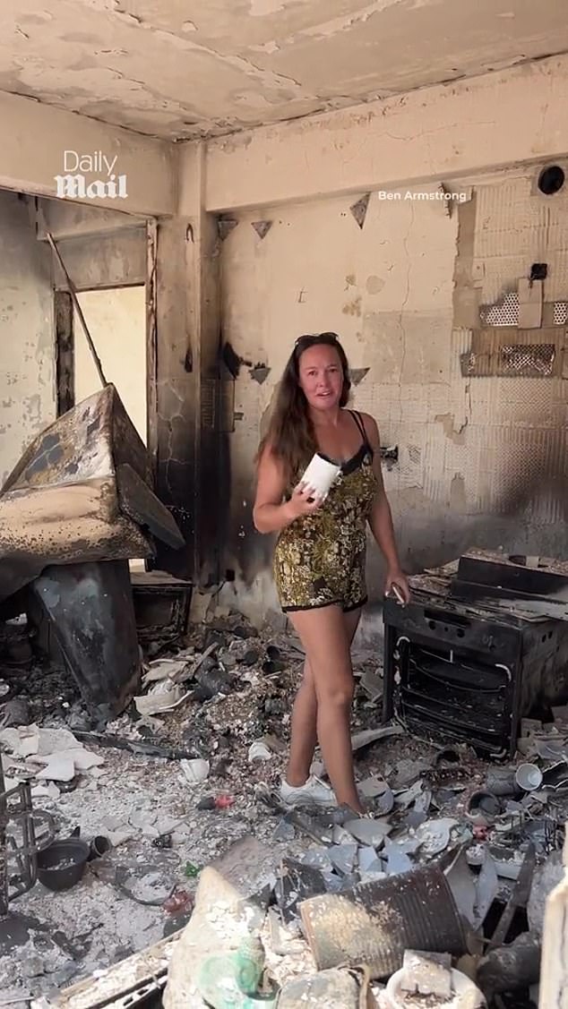 A couple told MailOnline how they fled from wildfires in Souni, Cyprus and came back to find their villa burned down