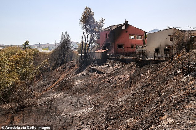 Many areas and houses have been burned down in Greek cities like Crete and Athens