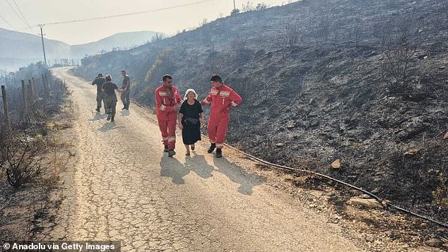 Around 2,000 residents were forced to leave their homes in Delvina, Albania
