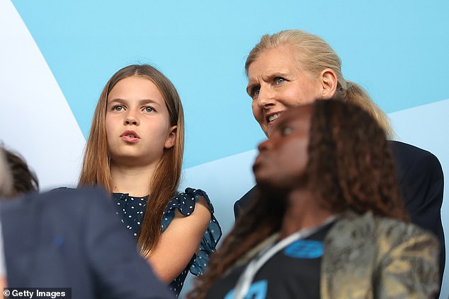 Charlotte bit her lip nervously (pictured) as she waited for the Lionesses to make a much-needed comeback