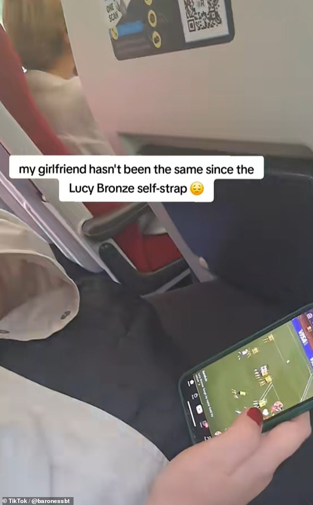 In another, @baronessbt quipped that her girlfriend 'hasn't been the same since Lucy Bronze self-strap'
