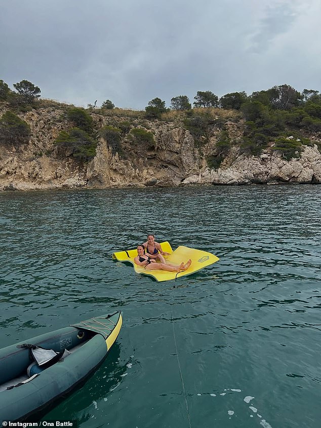 The duo - pictured - enjoyed a summer holiday together just weeks before the tournament in Switzerland