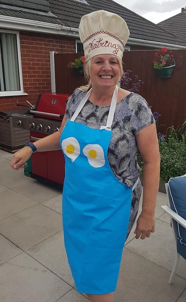 Fun-loving Katrina - whose Facebook contains pictures of her wearing an apron with two fried eggs as breasts and James's father Michael separated some years ago
