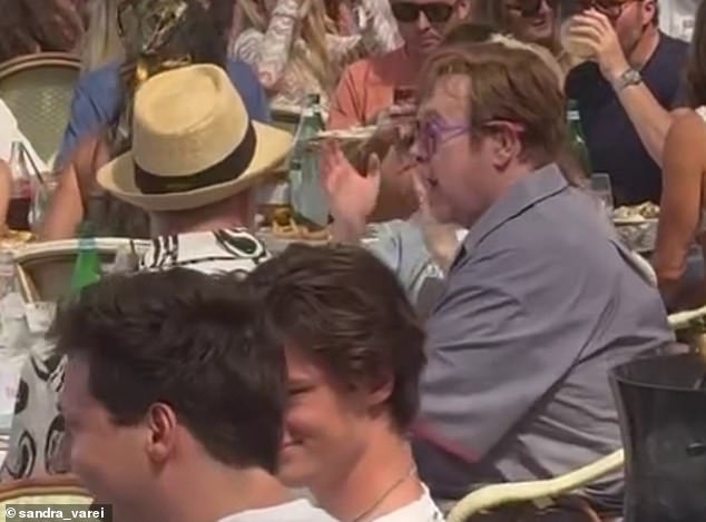 Sir Elton, who has been friends with the Beckhams for three decades, reportedly took the opportunity to 'say his piece' about the feud as he wined and dined the young couple