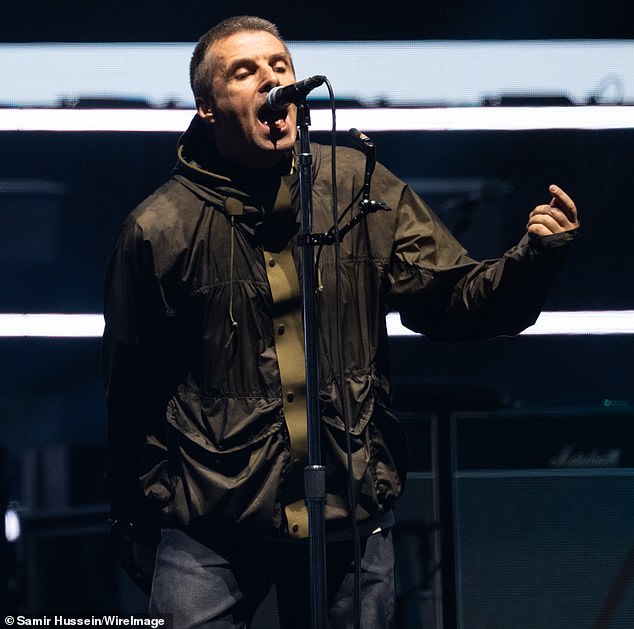 Liam performs during the opening night of Oasis's Live 25' Tour at the Principality Stadium in Cardiff