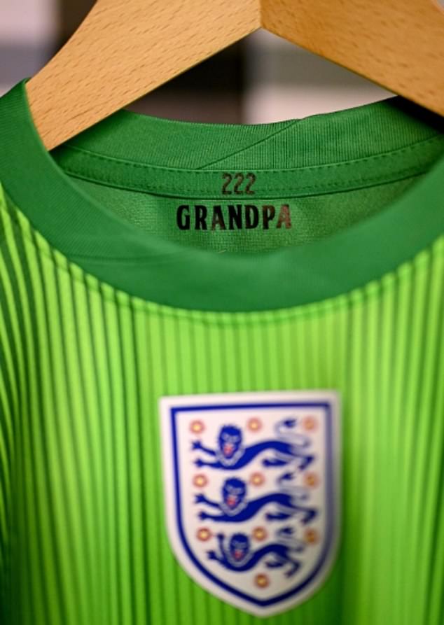 She also posted a picture of her jersey, which had the word 'Grandpa' written beneath her squad number of 222