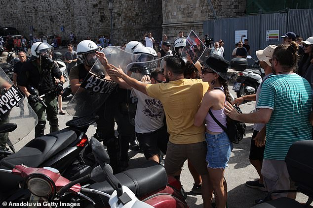A number of arrests of protesters were arrested during the rally, local media have reported
