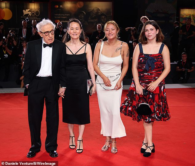 Woody (born Allan Konigsberg) and Soon-Yi (born Oh Soon-hee) have been married for 27 years, and they're proud parents of adopted daughters Bechet Allen and Manzie Tio Allen (pictured in 2023)