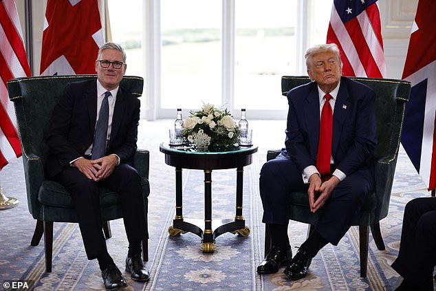 He met with UK Prime Minister Sir Keir Starmer on Monday in Turnberry, Scotland