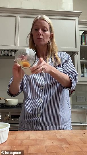 The actress, who also owns a $30 million home in Montecito, California, tends to stick to filming cooking content in her light-filled kitchen, which she describes as 'the focal point' of the household