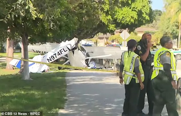 The aircraft had extreme damage to the nose, while the vehicle had minor damage to the roof