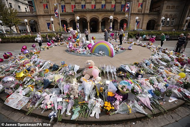Flowers and tributes outside the Atkinson Art Centre Southport, after three children were fatally stabbed at a Taylor Swift-themed holiday club