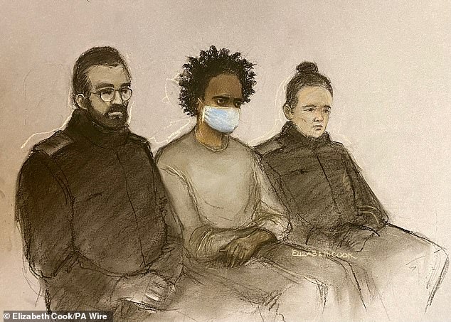 A court artist's sketch of Axel Rudakubana appearing at Liverpool Crown Court