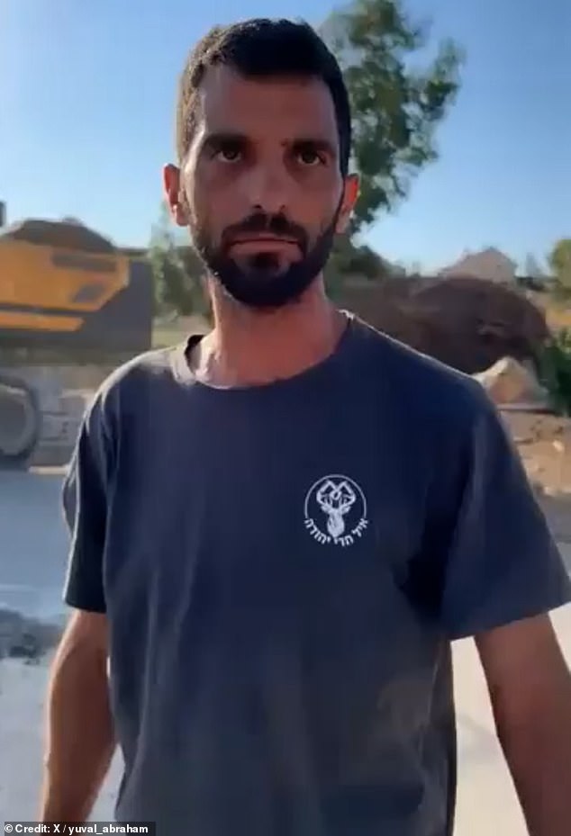 In a video shared on social media the Israeli can be seen wildly brandishing a gun and shooting it into the air