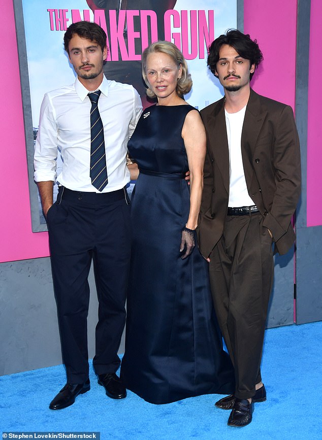 Anderson shares her two sons with her ex-husband Tommy Lee