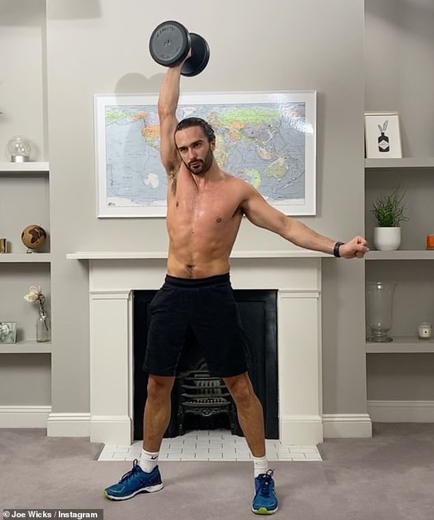 Meanwhile Joe dominated British TV screens during Covid thanks to his at-home workout clips
