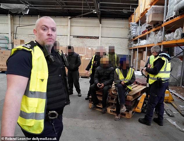 MailOnline joined immigration enforcement officers as they stormed a bedding and mattress factory in Tipton last year