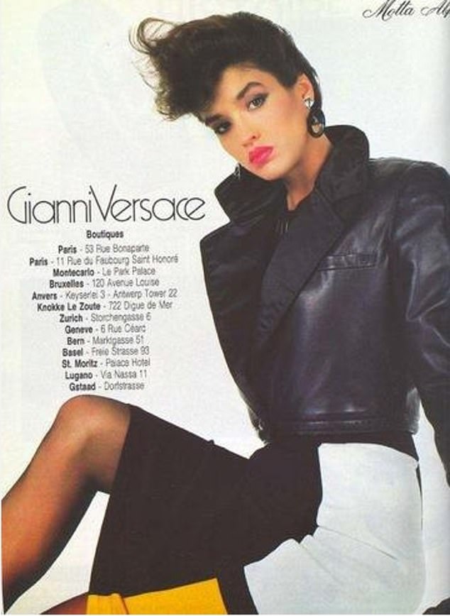 Seen here in an ad for Gianni Versace in the 1980s