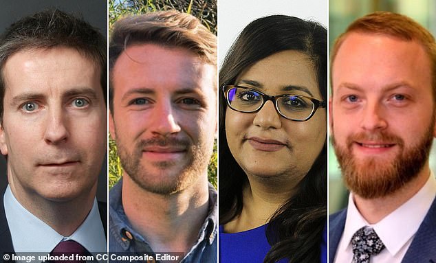 Our panel of inheritance experts: From left, Sean McCann of NFU Mutual, James Harrison of Path Financial, Diva Shah of Kingsley Napley and Jonathan Halberda of Wesleyan Financial Services