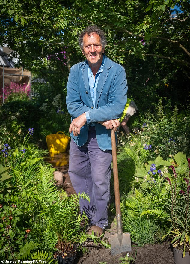 Monty Don poses in the RHS and BBC Radio 2 garden at the RHS Chelsea Flower Show, which opens at the Royal Hospital Chelsea in London next week