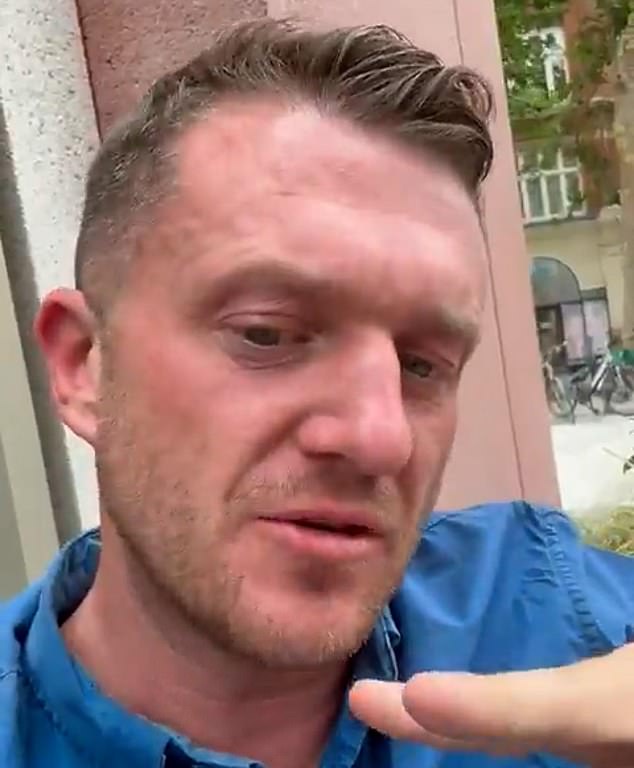 The scuffle comes just hours after Robinson posted a video to his X account, claiming he was in London preparing for what he called 'the biggest free speech event the world has ever seen.'