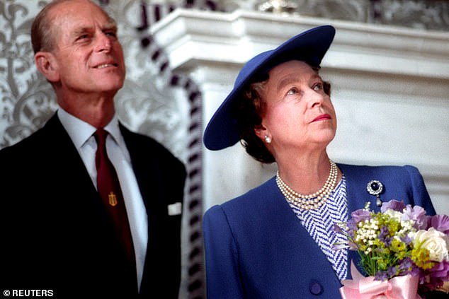 When it came to the Queen and her husband's views on their son's relationship, Brandreth wrote: 'Unlike almost everybody else involved in the drama, Philip and Elizabeth could see both sides of the story, and had some sympathy with both sides too'