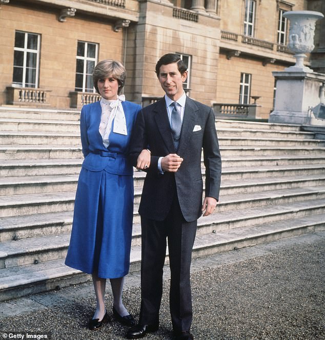 During the couple¿s five-month engagement, Diana's waist has shrunk from 29in to 23½in and her dress has been taken in five times