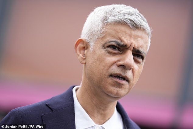 He did not hold back in his criticism of Labour's mayor of London Sadiq Khan, pictured this month