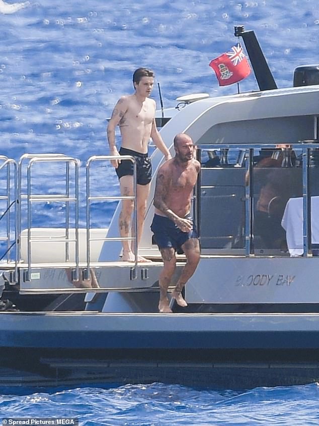 Cruz joined his parents during their annual family getaway following a romantic break with Jackie elsewhere