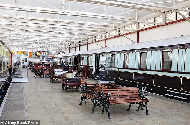 The unique and gorgeous venue has trains either side of the ceremony area