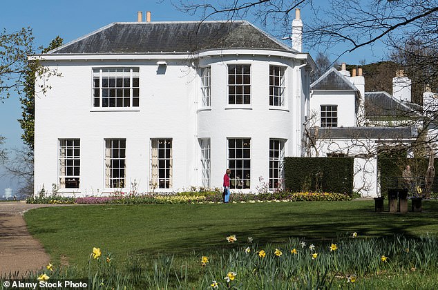The house sits atop Richmond Park and overlooks ample gardens and deer