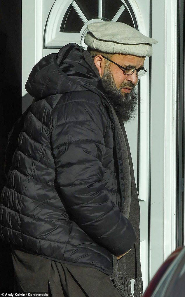 Rauf - pictured leaving his Rochdale home on January 18, 2024 - was stripped of his British citizenship, but his deportation has been held up as Pakistan reportedly refused to take him