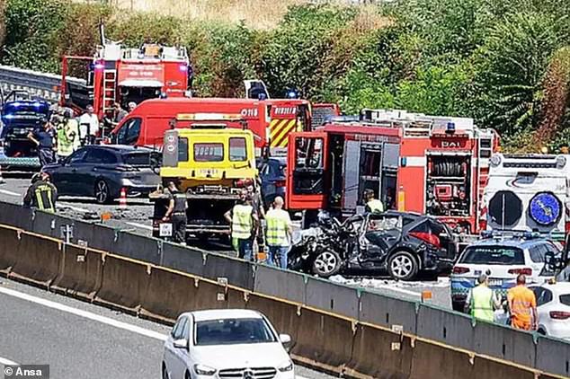 Four people were killed in the car crash on Turin-Milan highway when an 82-year-old man drove the wrong way and smashed into a vehicle at 130 km/h