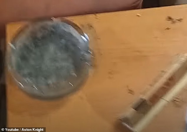 An ashtray inside one of the rooms alongside what appears to be cannabis