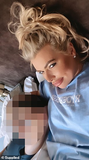 Rebecca (pictured with one of her children) can't sleep at night knowing the woman is free to apply for other jobs in Australia
