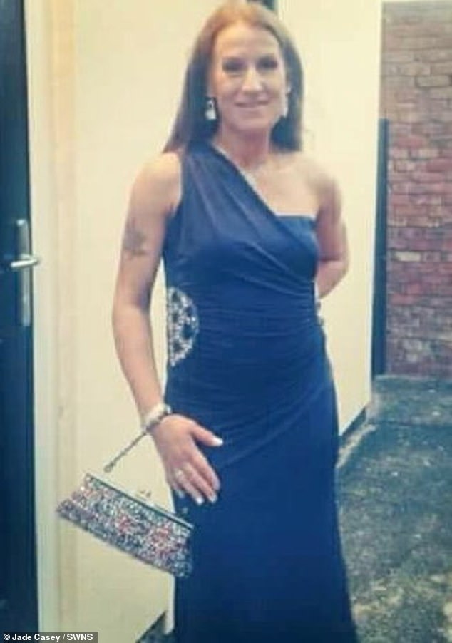 Jade Casey told earlier this week how 'heartbroken' she felt, knowing her mother Sabrina (pictured) was in the restaurant's disabled toilet while people there were eating and drinking