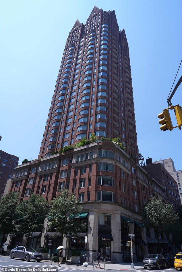 The LePatner family's apartment building is pictured on Tuesday afternoon