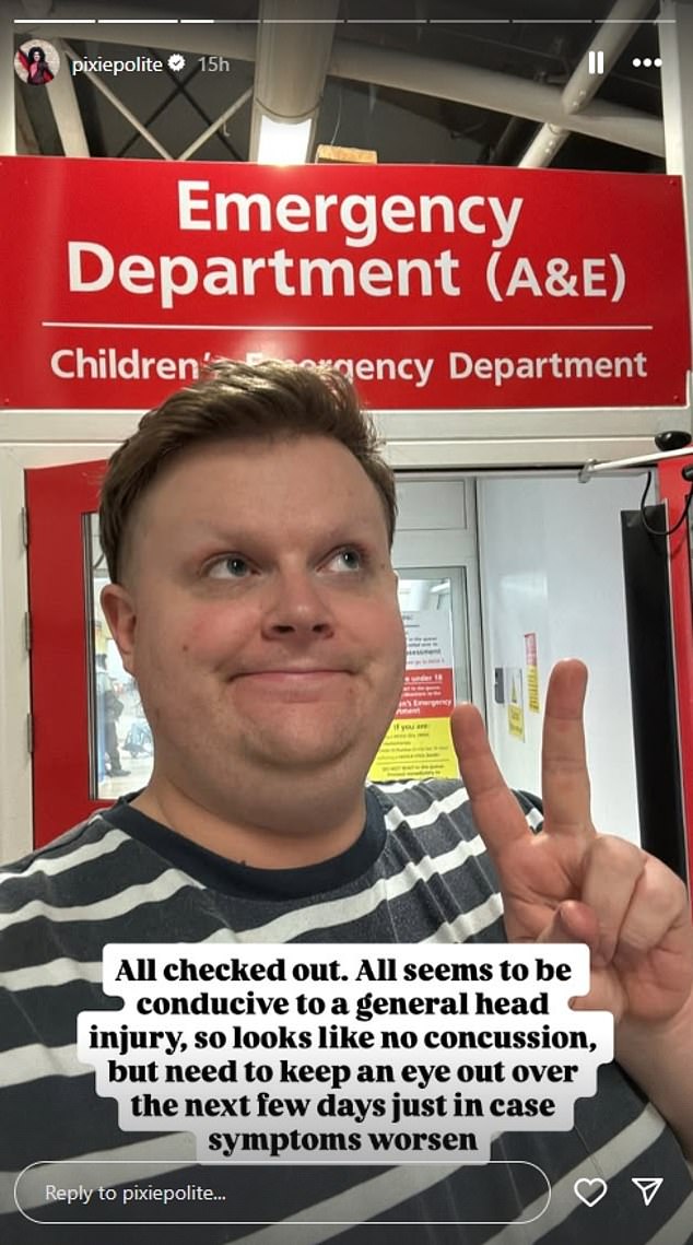 The drag performer claimed they were punched in the back to the head and neck on Monday evening. They later shared an image of themselves outside hospital saying they had symptoms 'conducive to a general head injury'