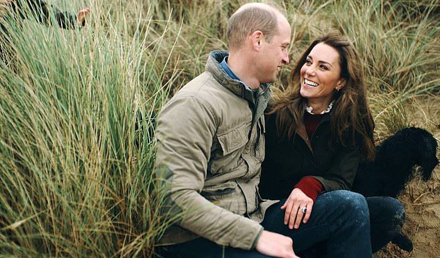 The Duke and Duchess of Cambridge pictured near Anmer Hall in Norfolk