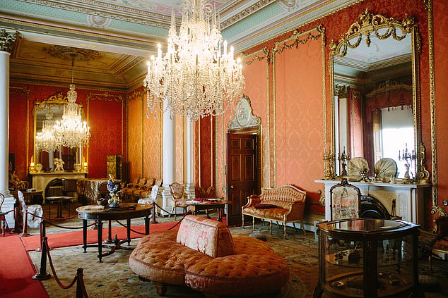 The palatial interior of Brodsworth Hall,which is open to the public